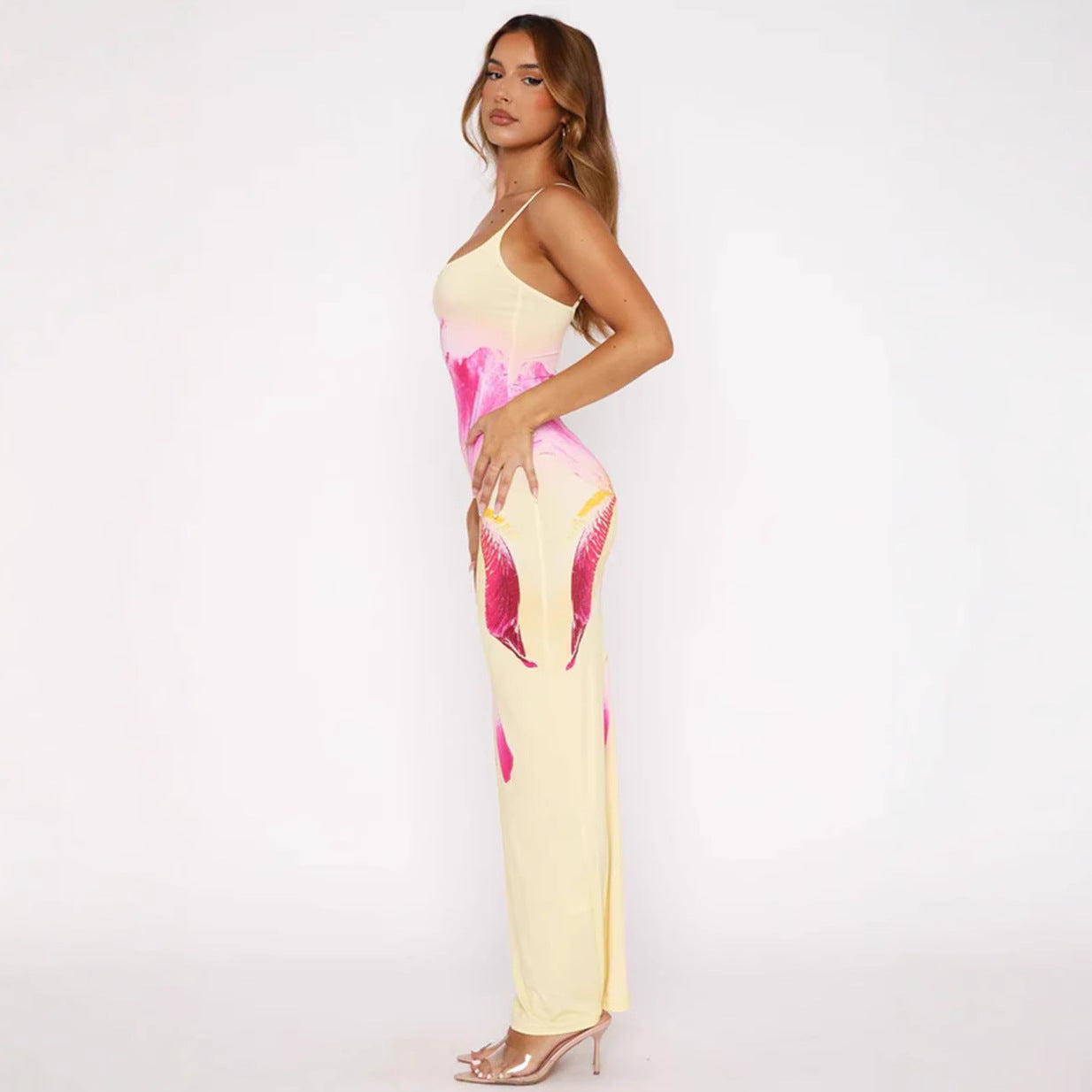 robe-longue-ajustee-taille-haute-style-chic
