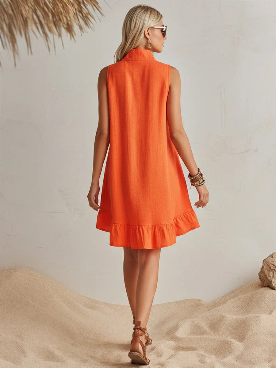 Lina | Robe fluide d’été avec zip élégant