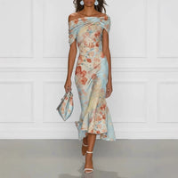 robe-longue-florale-bleu-satin-avenue-des-dames
