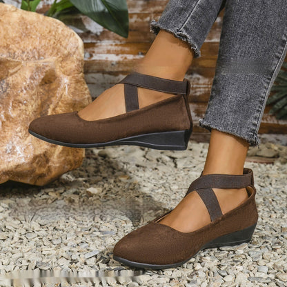 Louna™ | Ballerines à Talon Compensé