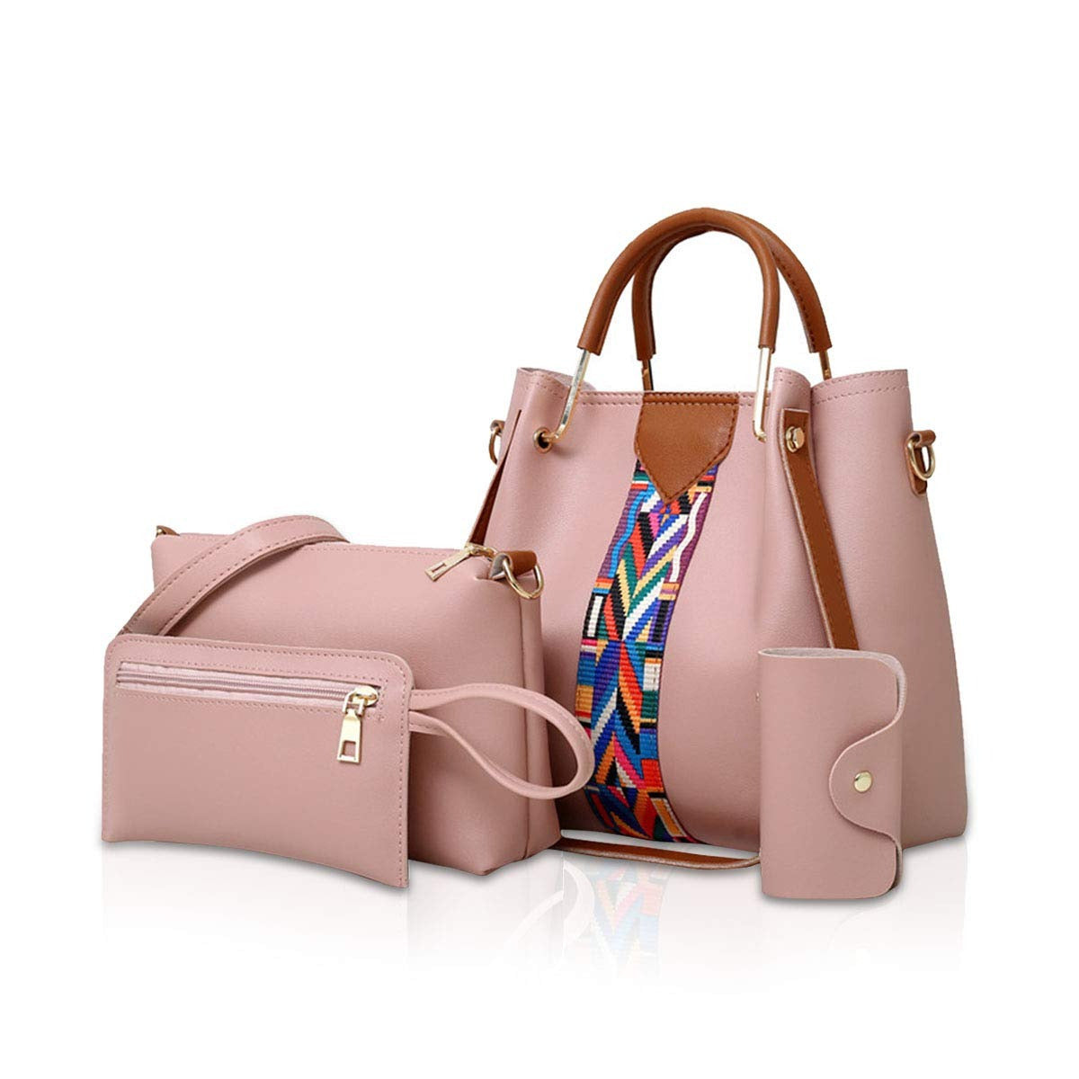 Coffret Sacs Femme 4 Pièces — Cabas, Bandoulière & Portefeuille