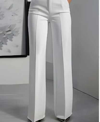 Lina - Pantalon minimaliste blanc