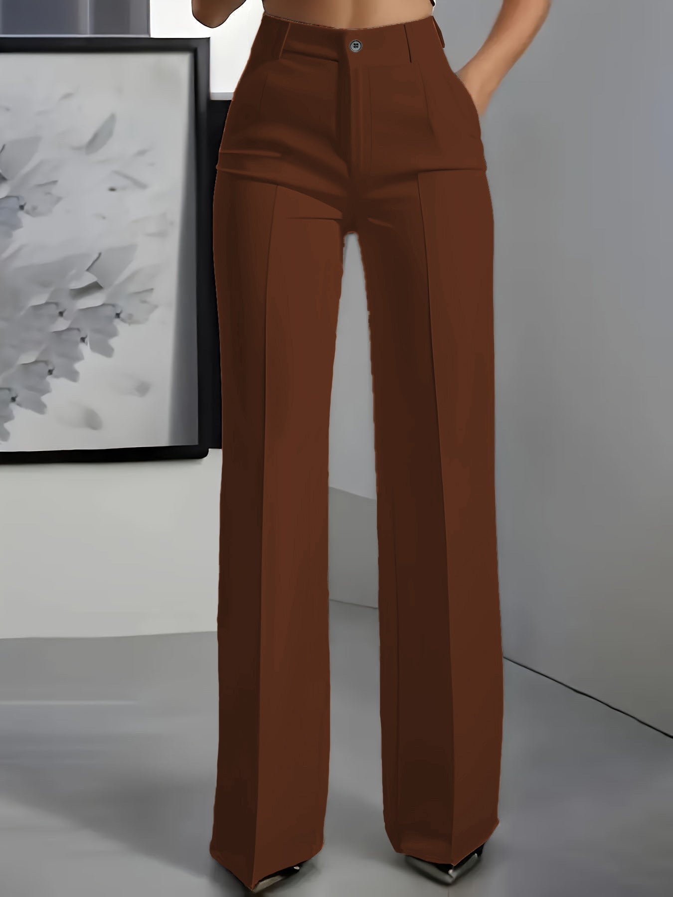 Lina - Pantalon minimaliste blanc