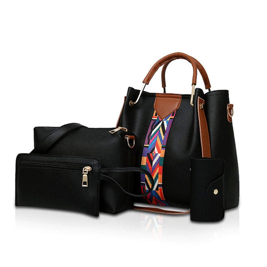 Coffret Sacs Femme 4 Pièces — Cabas, Bandoulière & Portefeuille