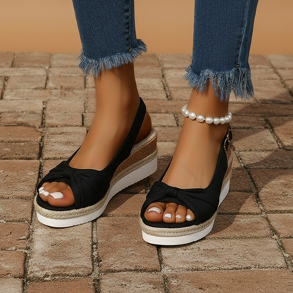 Elsa - Sandales compensées espadrilles