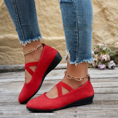 Louna™ | Ballerines à Talon Compensé
