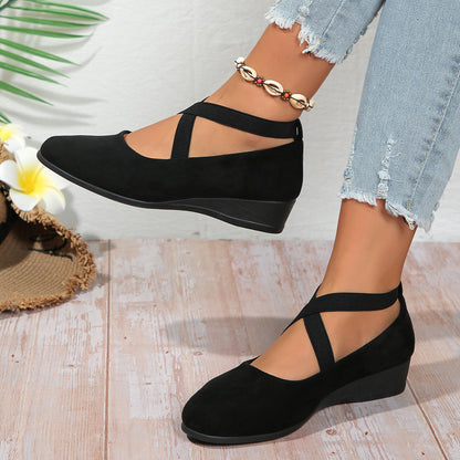 Louna™ | Ballerines à Talon Compensé