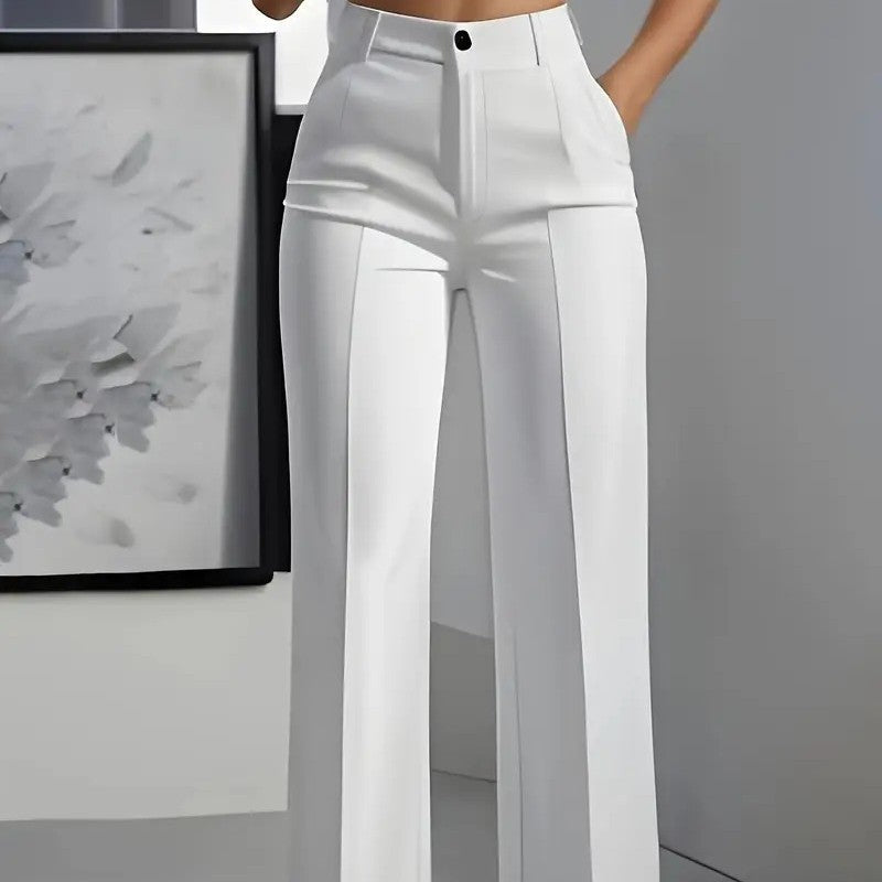 Lina - Pantalon minimaliste blanc