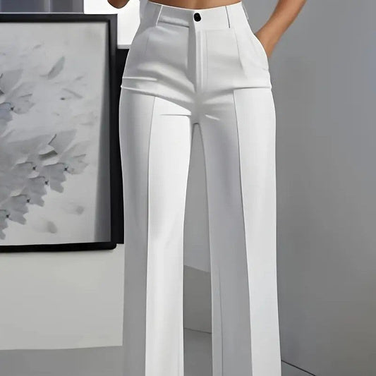 Lina - Pantalon minimaliste blanc