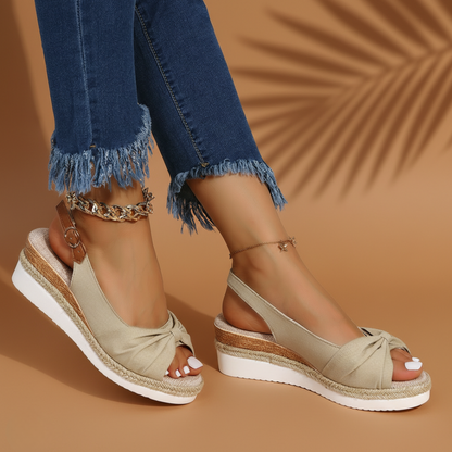 Elsa - Sandales compensées espadrilles