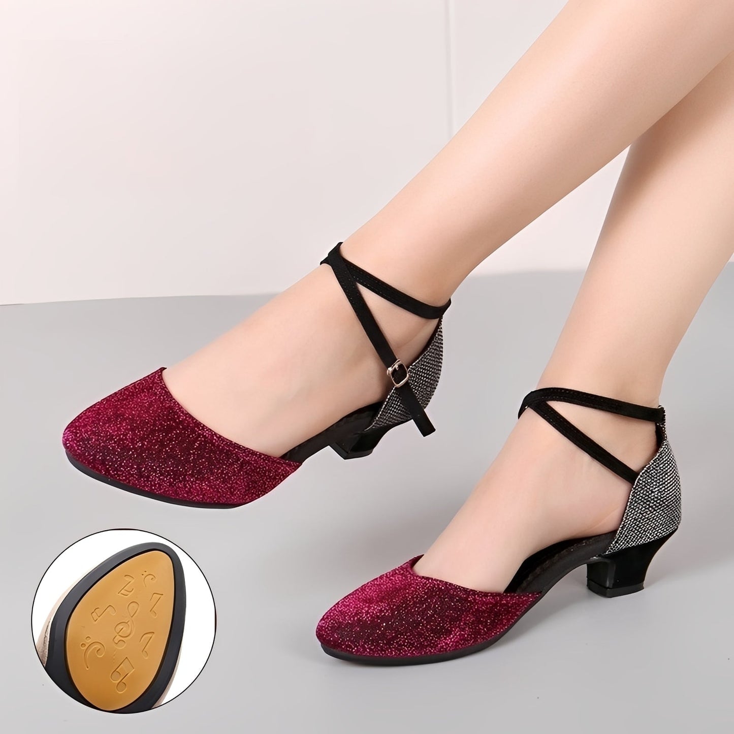 Sara - Sandales élégantes à paillettes