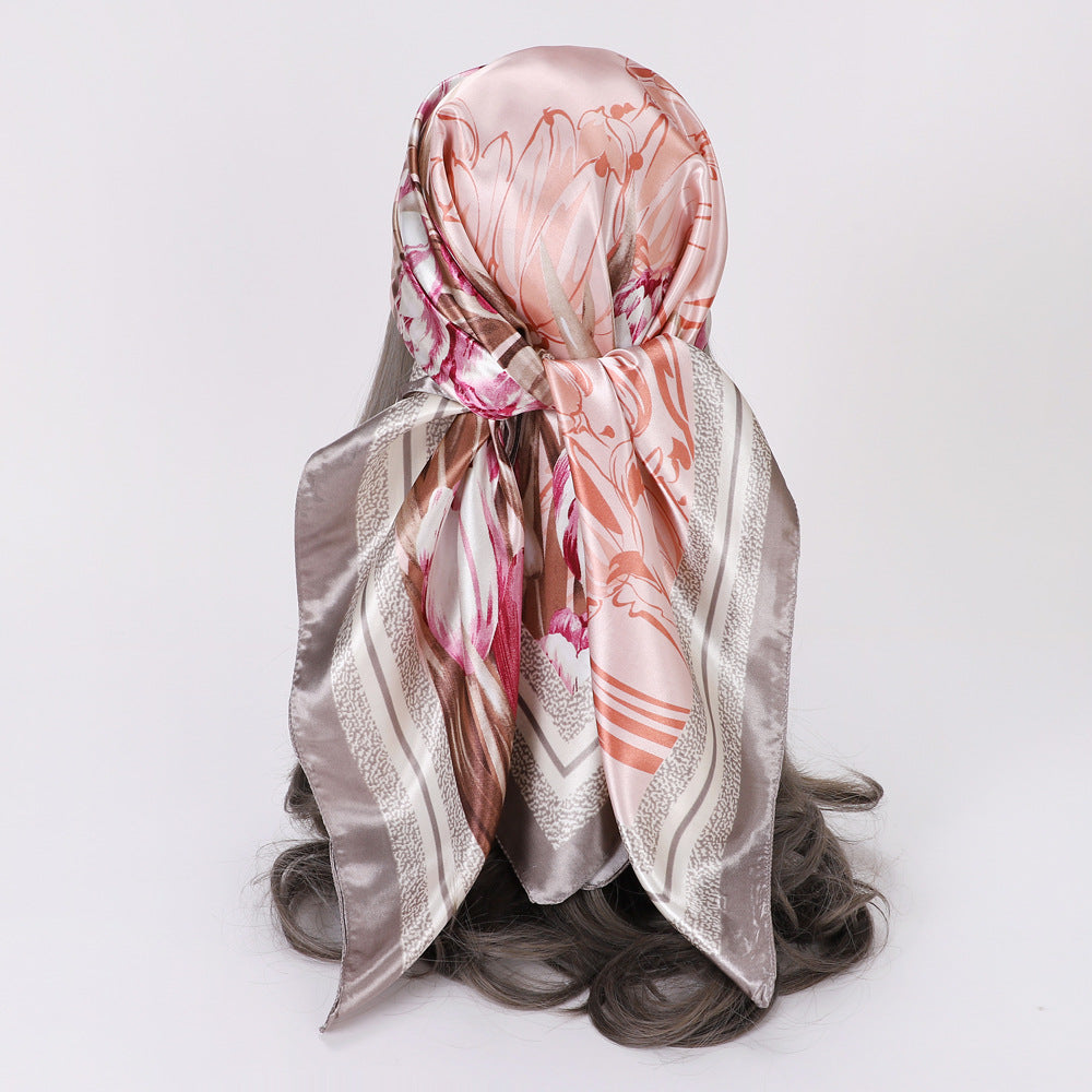 carre-de-soie-rose-terracotta-motif-chaine-90x90