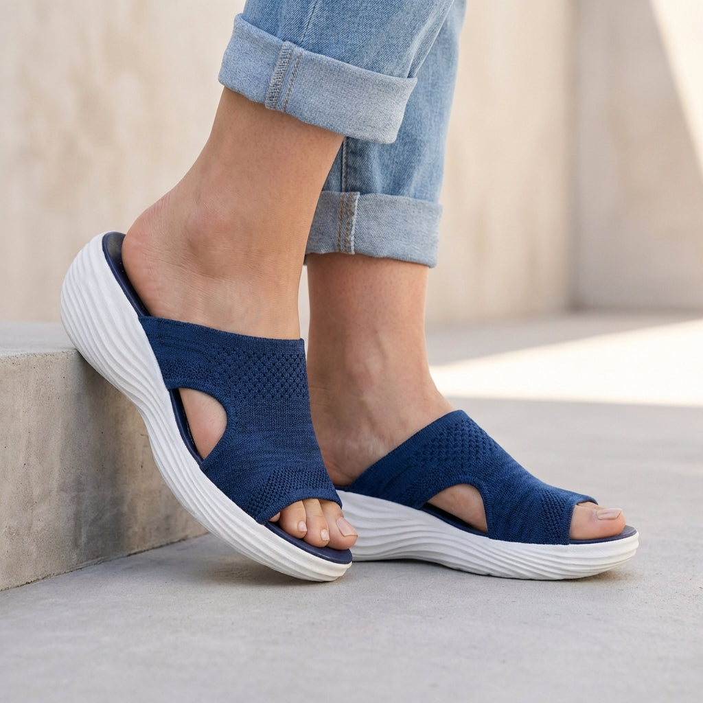 Sandales orthopédiques à plateforme en maille respirante