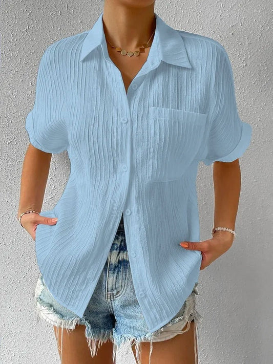 Éléonore - Col chemise boutonné décontracté