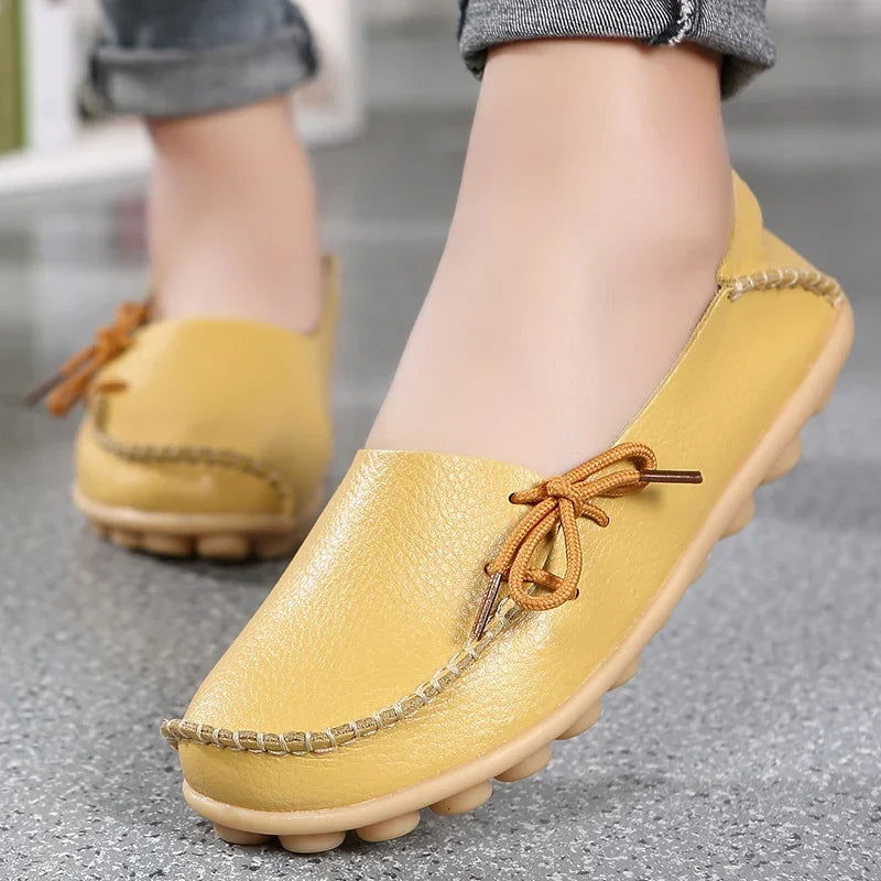 Pure - Mocassins Chic avec Nœud Décoratif