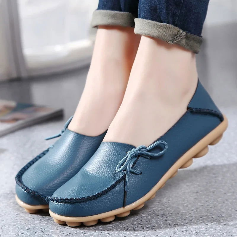 Pure - Mocassins Chic avec Nœud Décoratif
