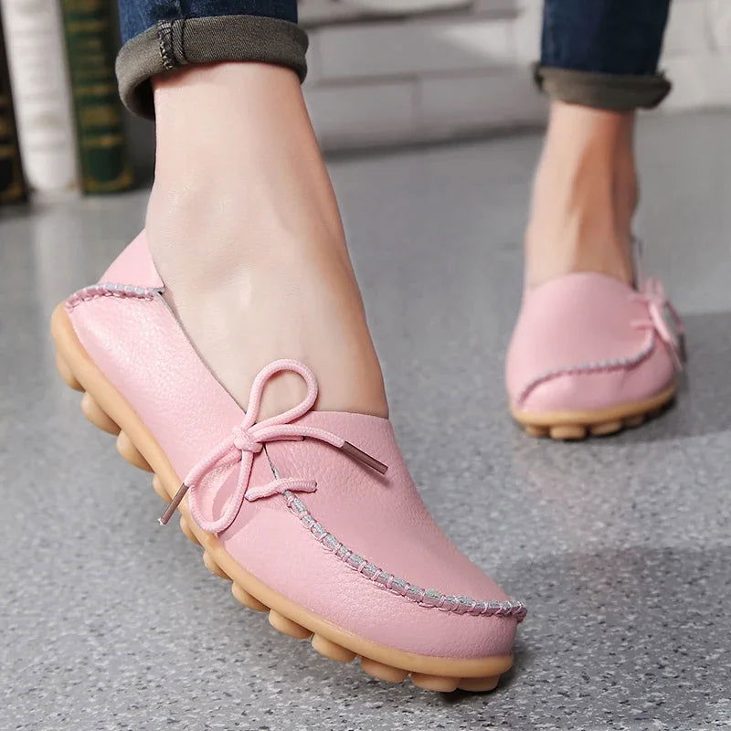 Pure - Mocassins Chic avec Nœud Décoratif