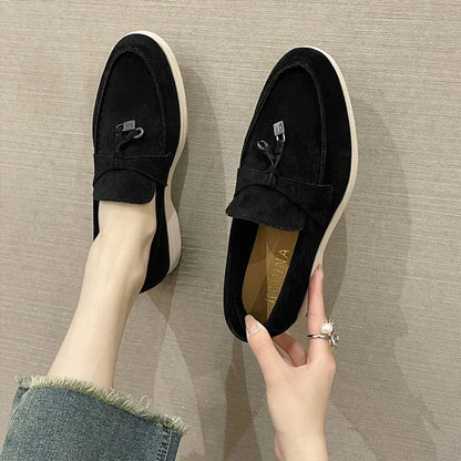 Studio - Mocassins Daim avec Nœud