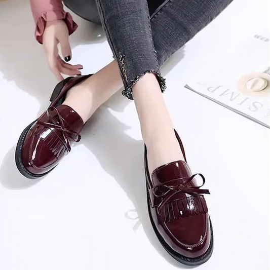 Brise - Mocassins Vernis avec Franges