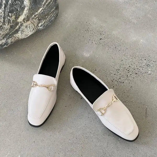 Ora - Mocassins Cuir Lisse Détail Métallique