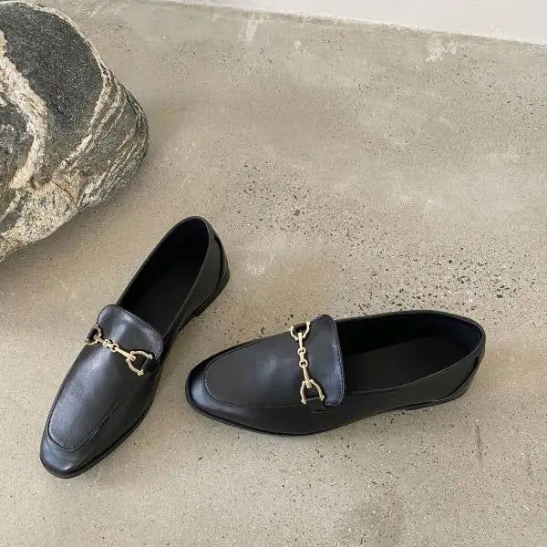 Ora - Mocassins Cuir Lisse Détail Métallique