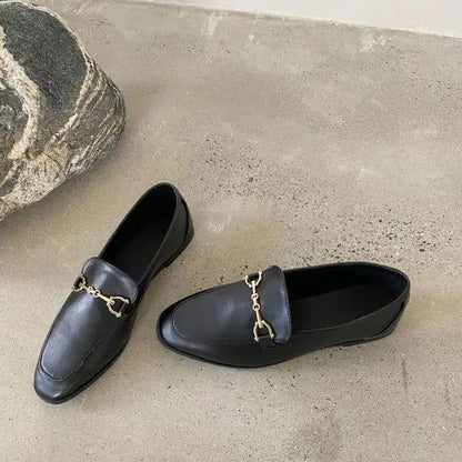 Ora - Mocassins Cuir Lisse Détail Métallique