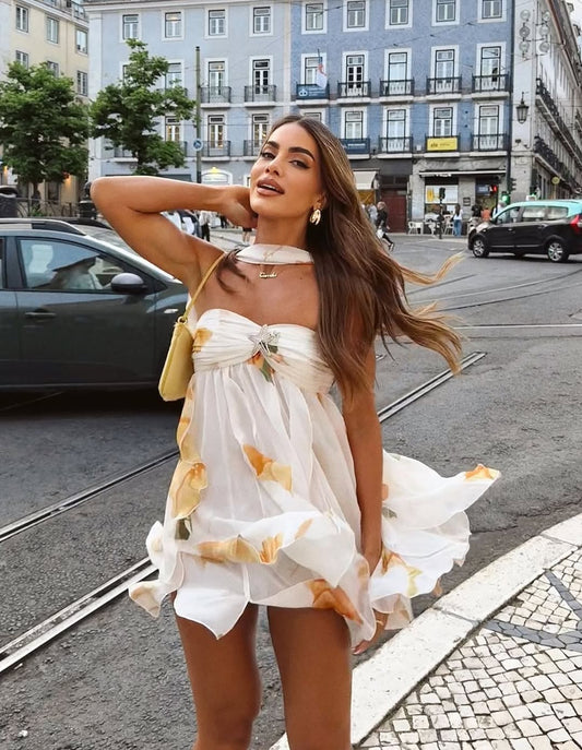Solène™ | Robe d’été à fleurs et volants légers
