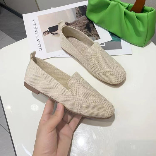 ballerines-femme-maille-respirante-blanc-creme