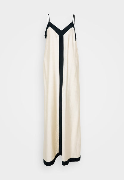 Robe de soirée bicolore sans manches au style chic
