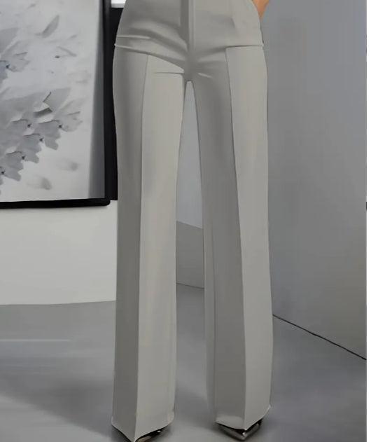 Lina - Pantalon minimaliste blanc