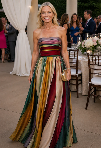 robe-maxi-evasee-taille-haute-chic
