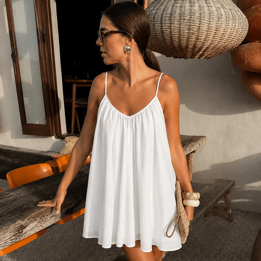 Robe Babydoll à Bretelles | Élégance Estivale