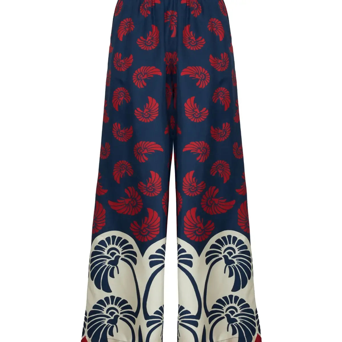 Pantalon large en lin imprimé chic pour l été Avenue des Dames